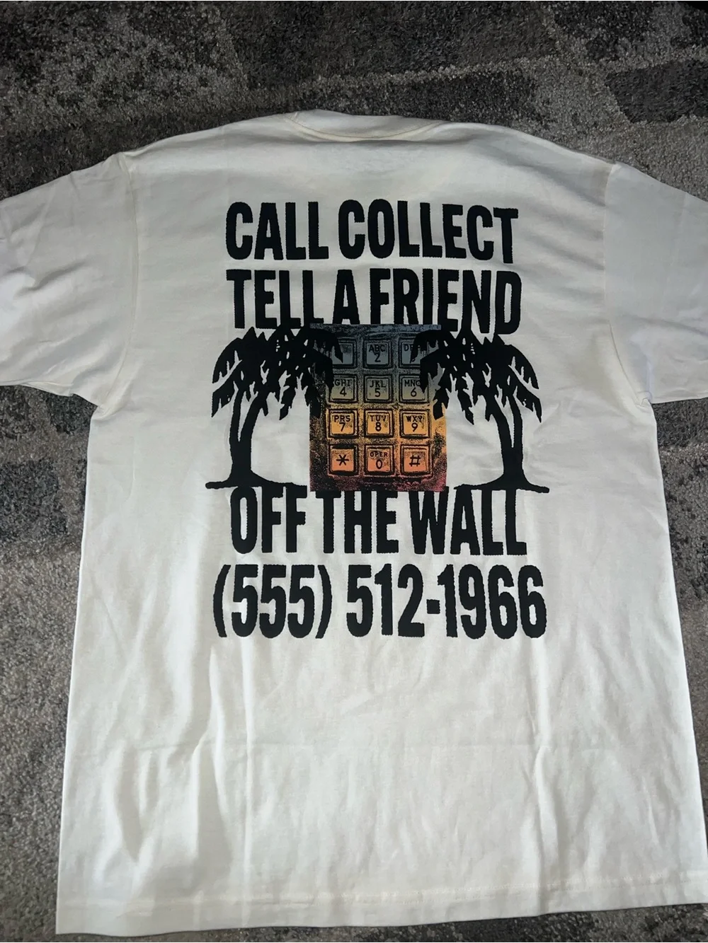 Vans White Wall Art with Black Text and Multicolor Keypad